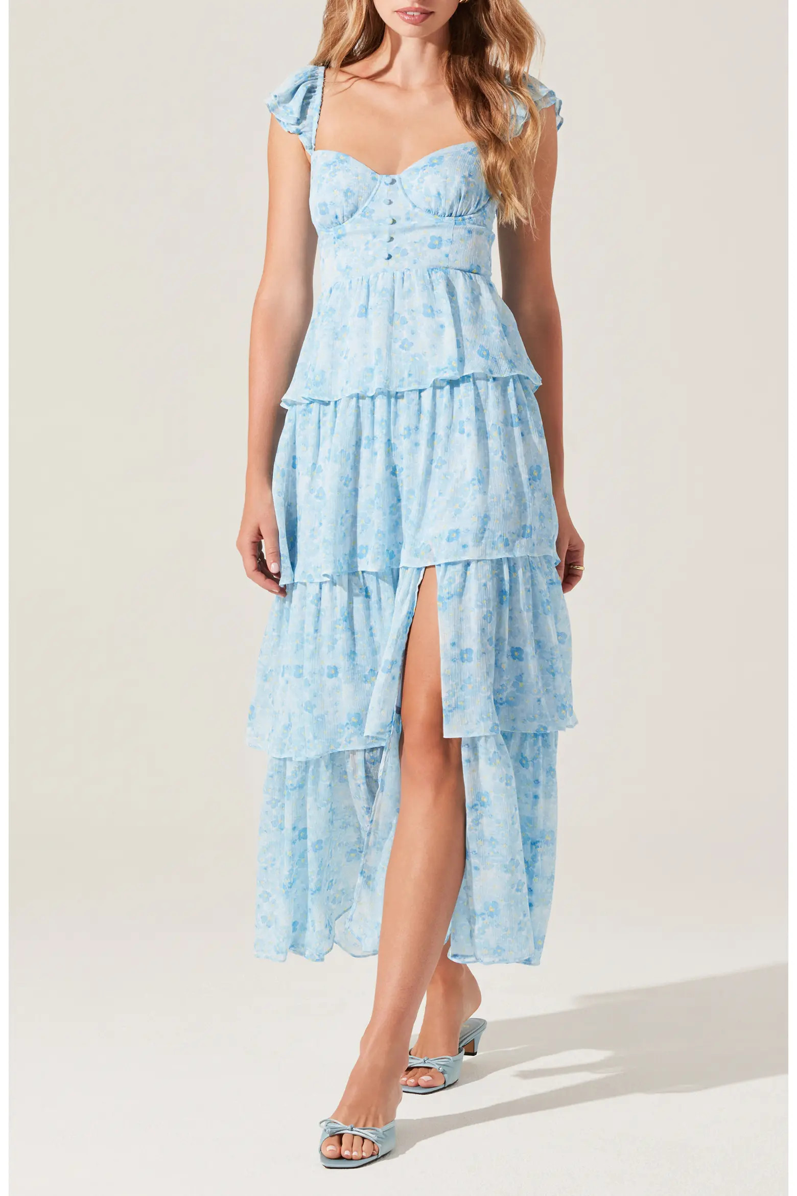 ASTR the Label Midsummer Floral Print Tiered Ruffle Dress (Women) | Nordstromrack | Nordstrom Rack