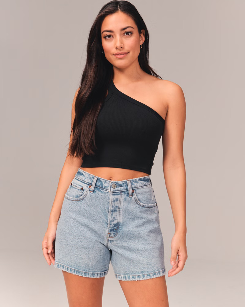 Women's Curve Love High Rise Dad Shorts | Women's Bottoms | Abercrombie.com | Abercrombie & Fitch (US)