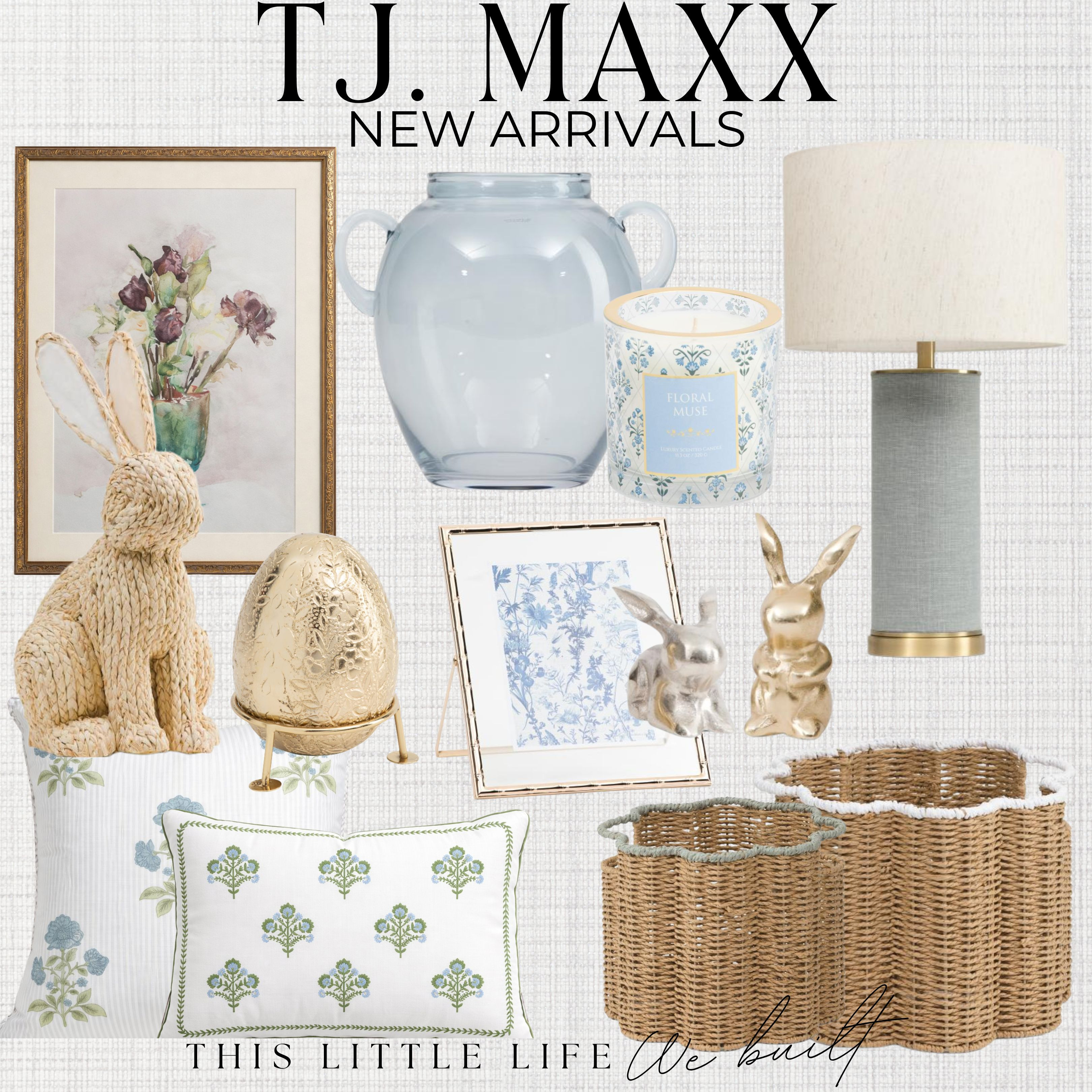 New Spring Arrivals from TJ. Maxx!
TJ. Maxx Home / TJ. Maxx Spring / Spring Home Decor / Spring Greenery / Faux Flower Arrangements / Fluted Vases / Decorative Trays / Light Linen Curtains / Pastel Throw Pillows / Spring Throw Pillows  / Textured Blankets / Woven Baskets / Fresh Floral Wreaths / Spring Greenery / Spring Stems / Ceramic Tableware / Soft Area Rugs / Glass Candle Holders / Rattan Decor Accents / Travertine Decor / Spring Scented Candles / Spring Framed Art /  Floral Art / Lightweight Bedding / Rustic Planters / Terracotta Pots / Seasonal Centerpieces / Minimalist Shelf Decor / Accent Mirrors / Open Weave Storage Baskets / Wood Bead Garlands / Decorative Bowls / Textured Vases / Marble Decorative Boxes / Marble Accents / Neutral Spring / Organic Modern Decor / Brass Candlestick Holders / Marble Decorative Boxes / Linen Accents / Woven Blanket Baskets / Floral Wallpaper / Scalloped Decor / Neutral Home Furniture / Living Room Furniture / Entryway Furniture / Bedroom Furniture / Linen Sofa / Neutral Accent Chairs / White Oak Coffee Table / Arched Cabinets / Fluted Furniture /  

 #LTKSeasonal #LTKHome