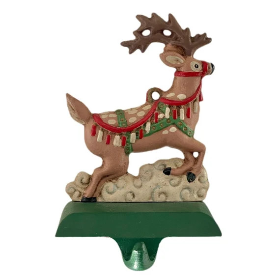 vtg Midwest Cannon Falls santa's sleigh reindeer stocking hanger holder cast iron | Etsy (US)