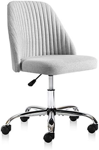 Rimiking Home Office Modern Twill Fabric Adjustable Mid-Back Task Ergonomic Executive Chair, Gray | Amazon (US)