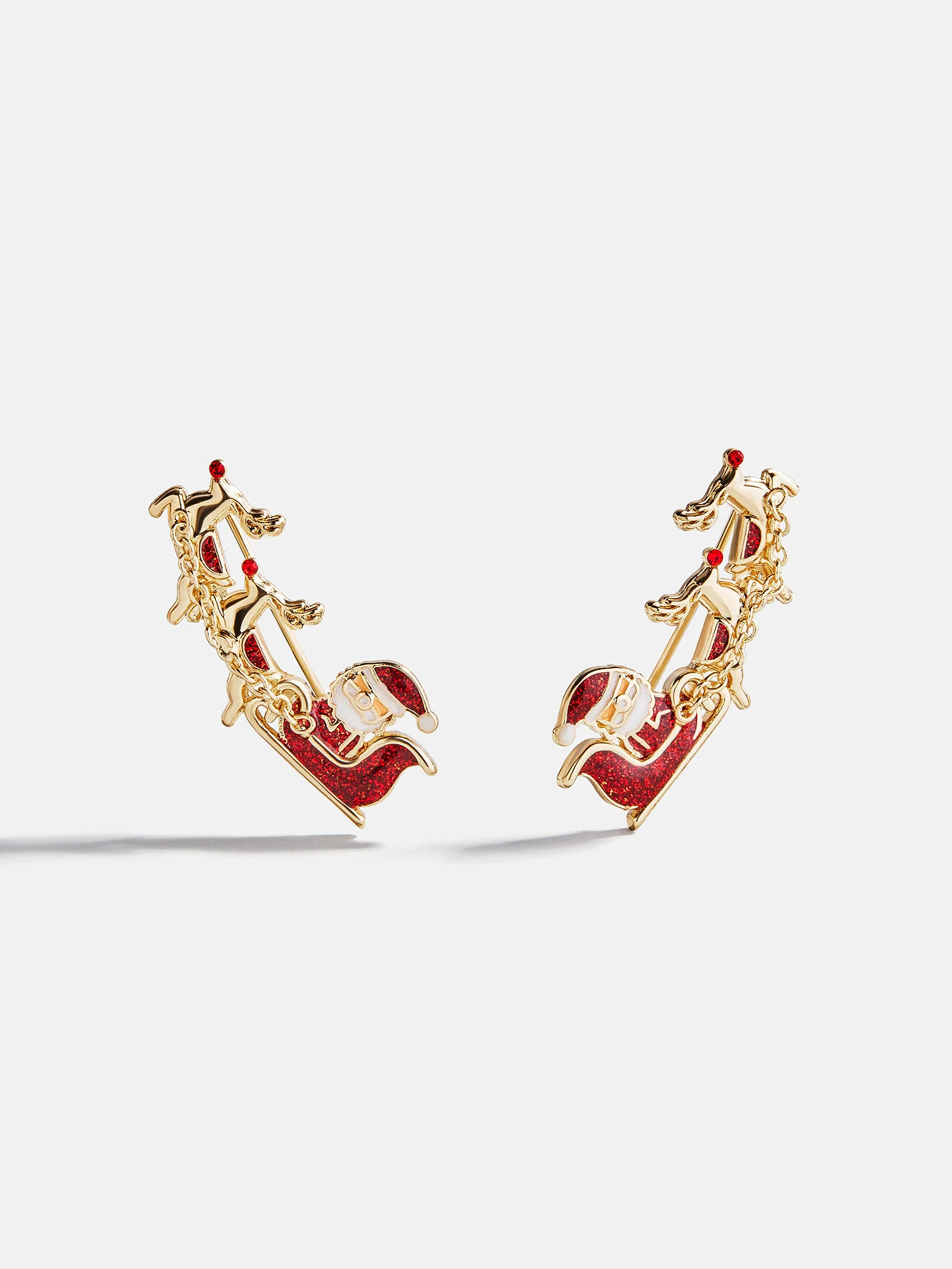 Reindeer Ride Crawler Earrings - Reindeer Sleigh | BaubleBar