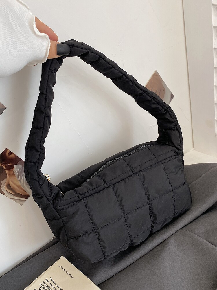 Minimalist Quilted Square Bag | SHEIN