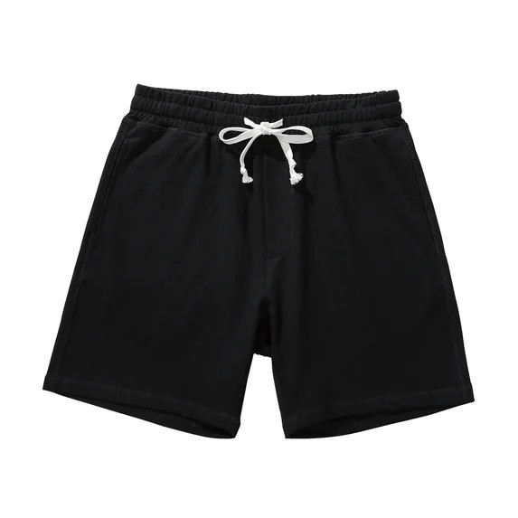 Buigttklop Scoop Mens Sweat Shorts with Pockets,Cotton Knit Shorts Lounge Gym Jogger Athletic 9" ... | Walmart (US)