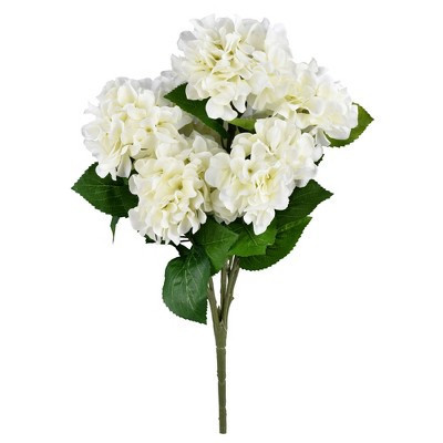 Vickerman 21" Artificial White Hydrangea Bush. | Target