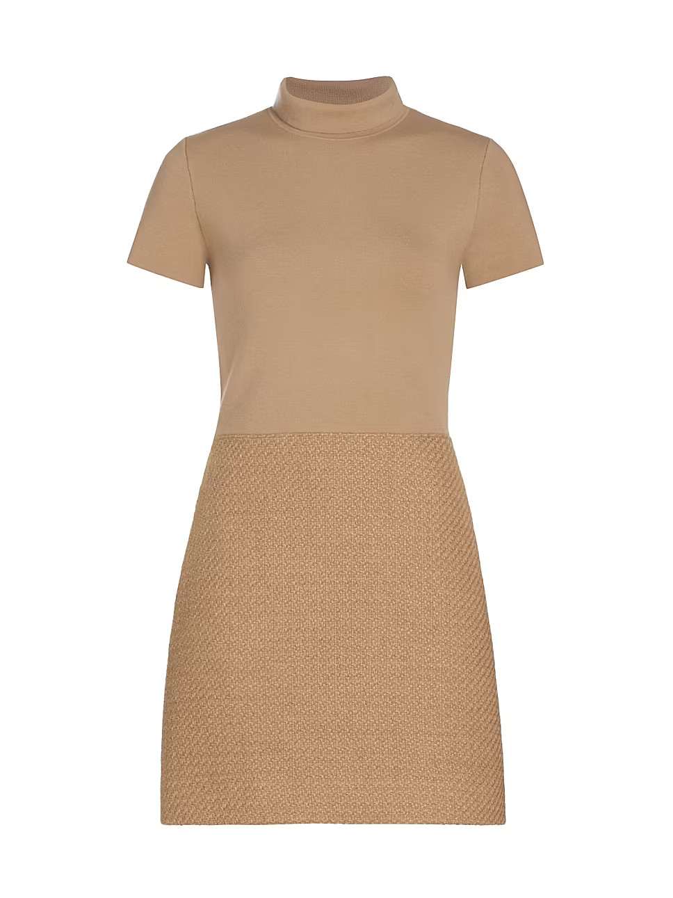Tweed & Knit Turtleneck Minidress | Saks Fifth Avenue