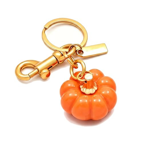 ZACAGO Cute Pumpkin Keychain Bag Charm, Orange | Amazon (US)