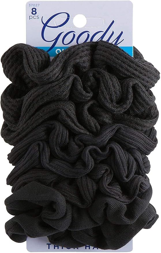 Goody Hair Ouchless Painfree Women's Hair Scrunchie, 8 count, Black | Amazon (US)