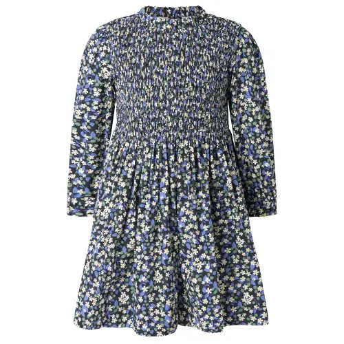 Rachel Riley Floral Berry Ruched Dress in Navy at Nordstrom, Size 2T Uk | Nordstrom