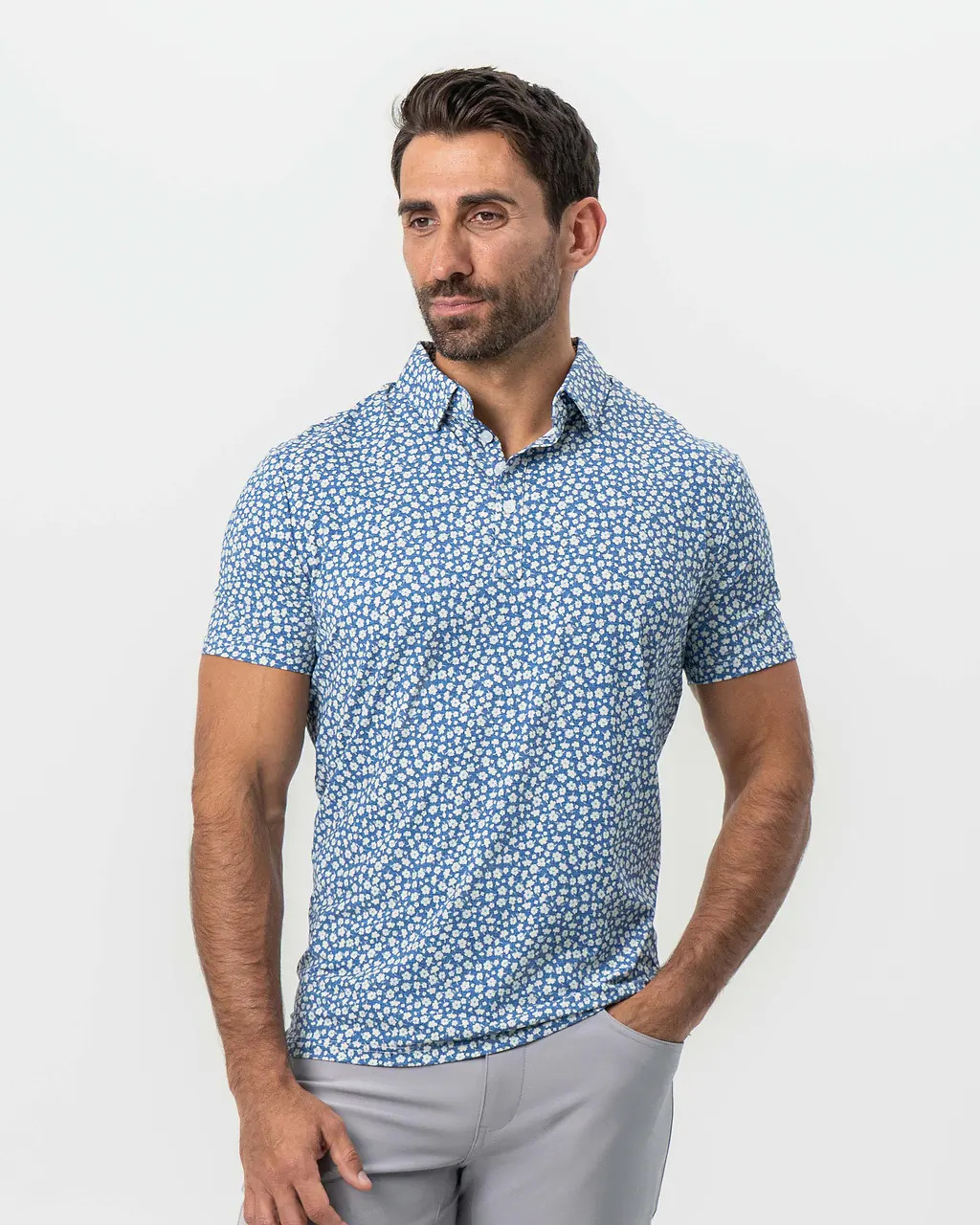 "The Arctic" White, Navy & Blue Floral | State and Liberty (US)