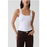 Ismay Square Neck Tank / White | MESHKI | XXS | MESHKI US