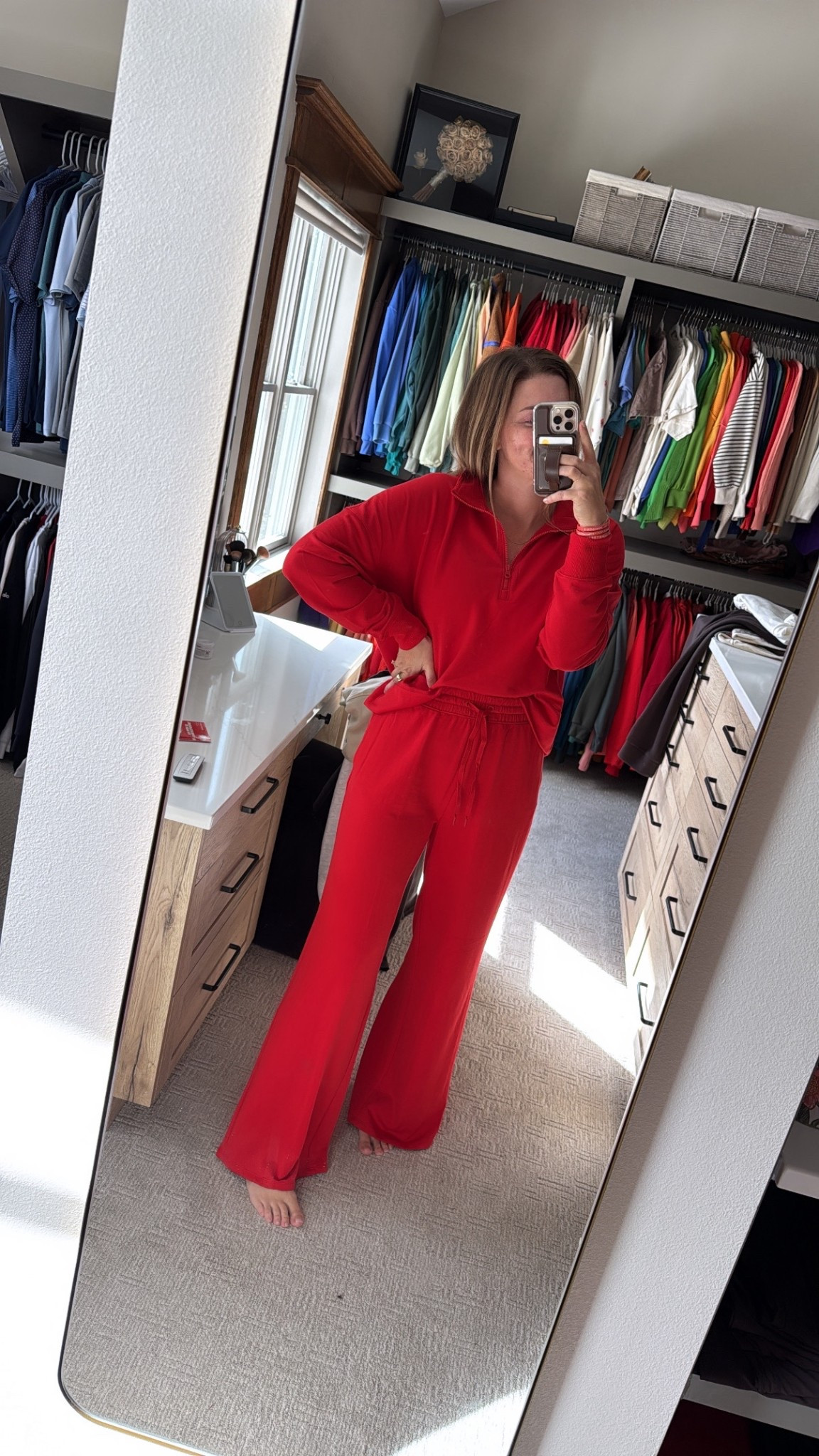 DSG so soft
Softest material ever! Wearing mediums. Regular length is long! Could have sized down one more in the top