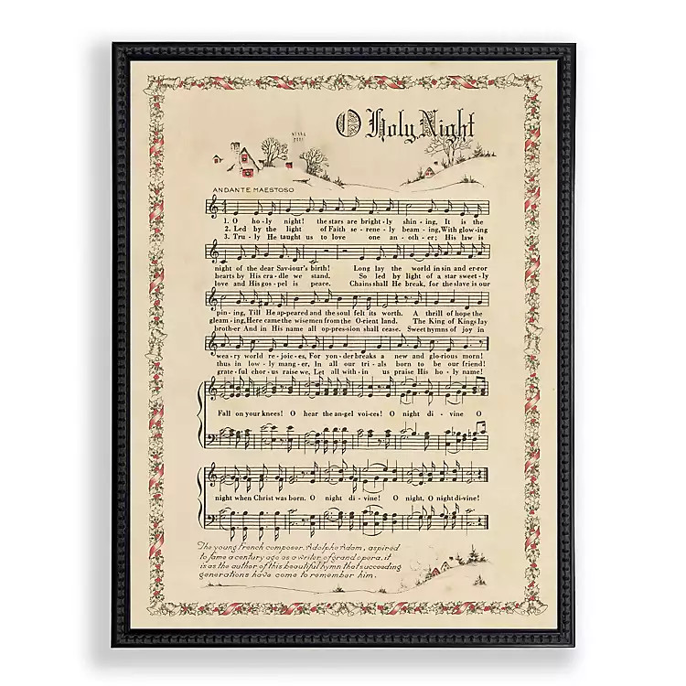 O Holy Night Christmas Hymn Wall Plaque | Kirkland's Home
