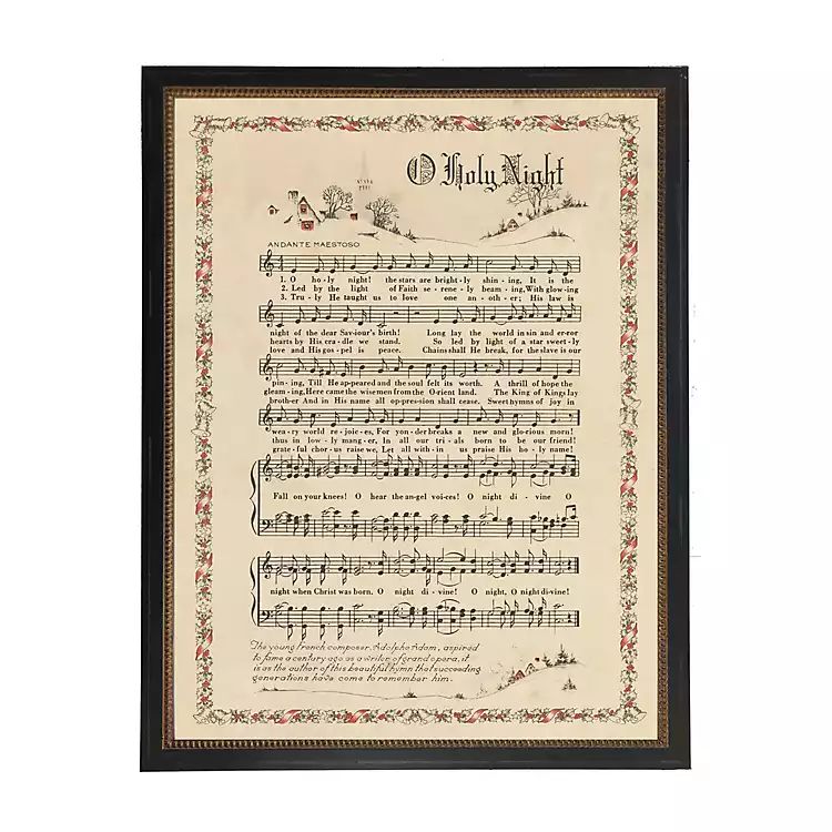 O Holy Night Christmas Hymn Wall Plaque | Kirkland's Home