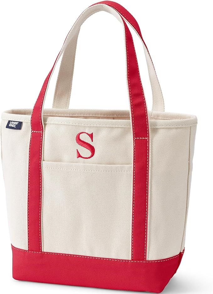 Lands' End Pre-Monogrammed Letter Canvas Tote Bag | Amazon (US)