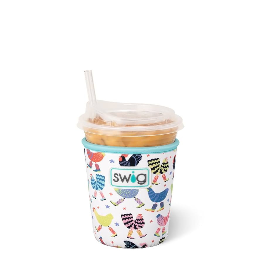Swig Life Small Iced Cup Coolie, Standard 22oz Iced Coffee Cup Insulator Sleeve with Handle, Neop... | Amazon (US)
