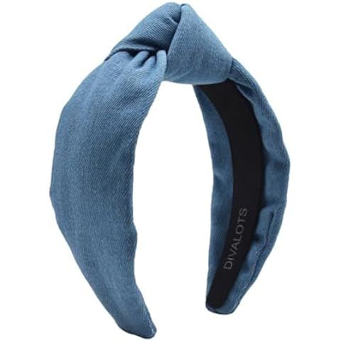 Blue Headbands for Women are Trendy. Light Blue Jean Knotted Headband for Women Made of Non Slip ... | Amazon (US)