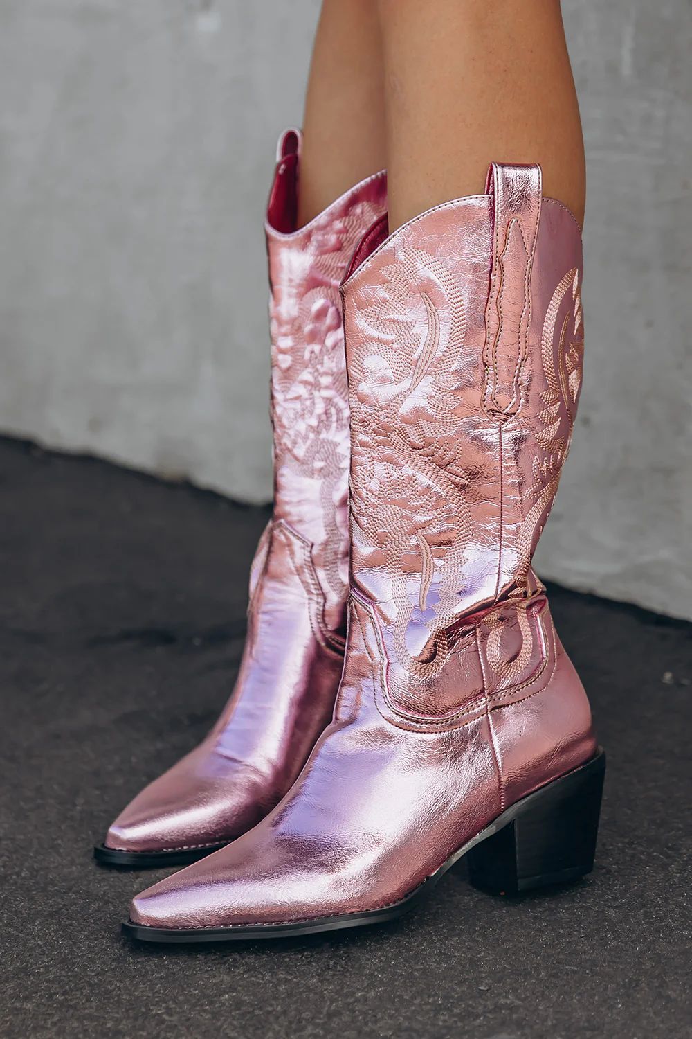Danilo Western Boots - Pink | BuddyLove