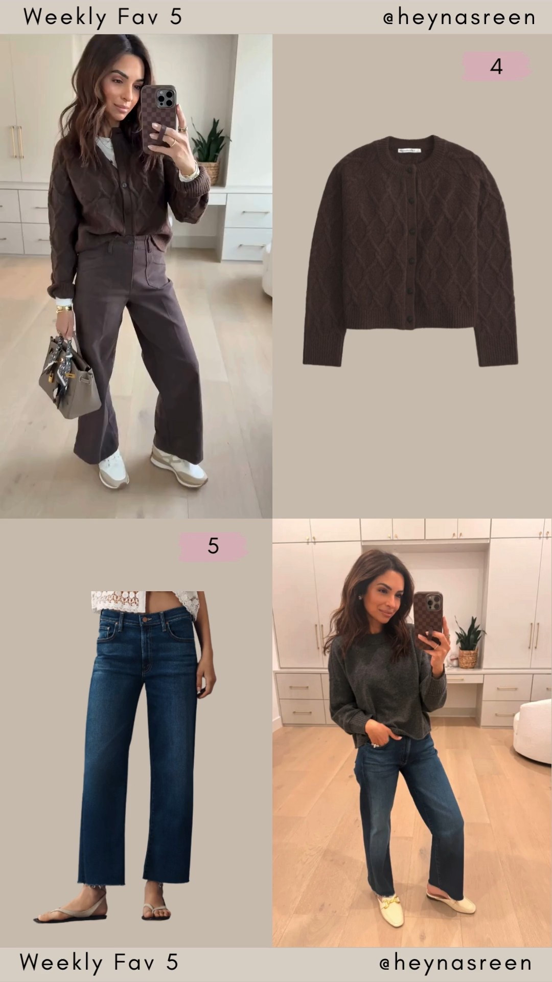 Fav 5: 
#4: Abercrombie cardigan in one of my fav fall colors, I’m wearing an XS.
#5: Paige jeans, one of my fav styles!  I’m wearing a 24 regular length. 