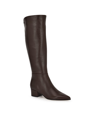 Nine West Women's Morgin Pointy Toe Block Heel Knee High Boots - Macy's | Macy's