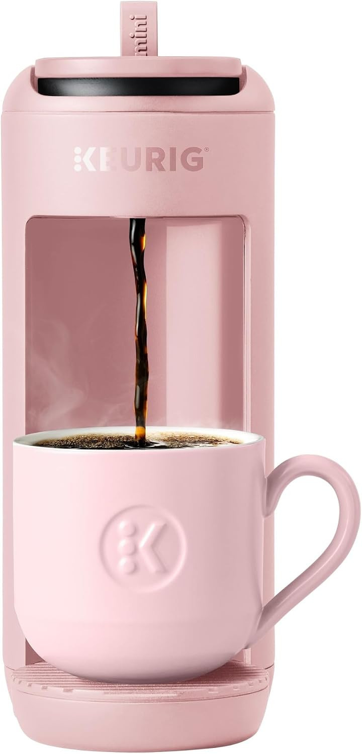 Keurig K-Mini Mate Single Serve K-Cup Pod Coffee Maker, Brews Up to 12 oz Cup, Compact Portable Coffee Machine for Small Spaces, Great for Dorms & Offices, Pink Sands | Amazon (US)