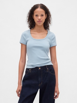 Modern Rib Scoop Crop T-Shirt | Gap (US)