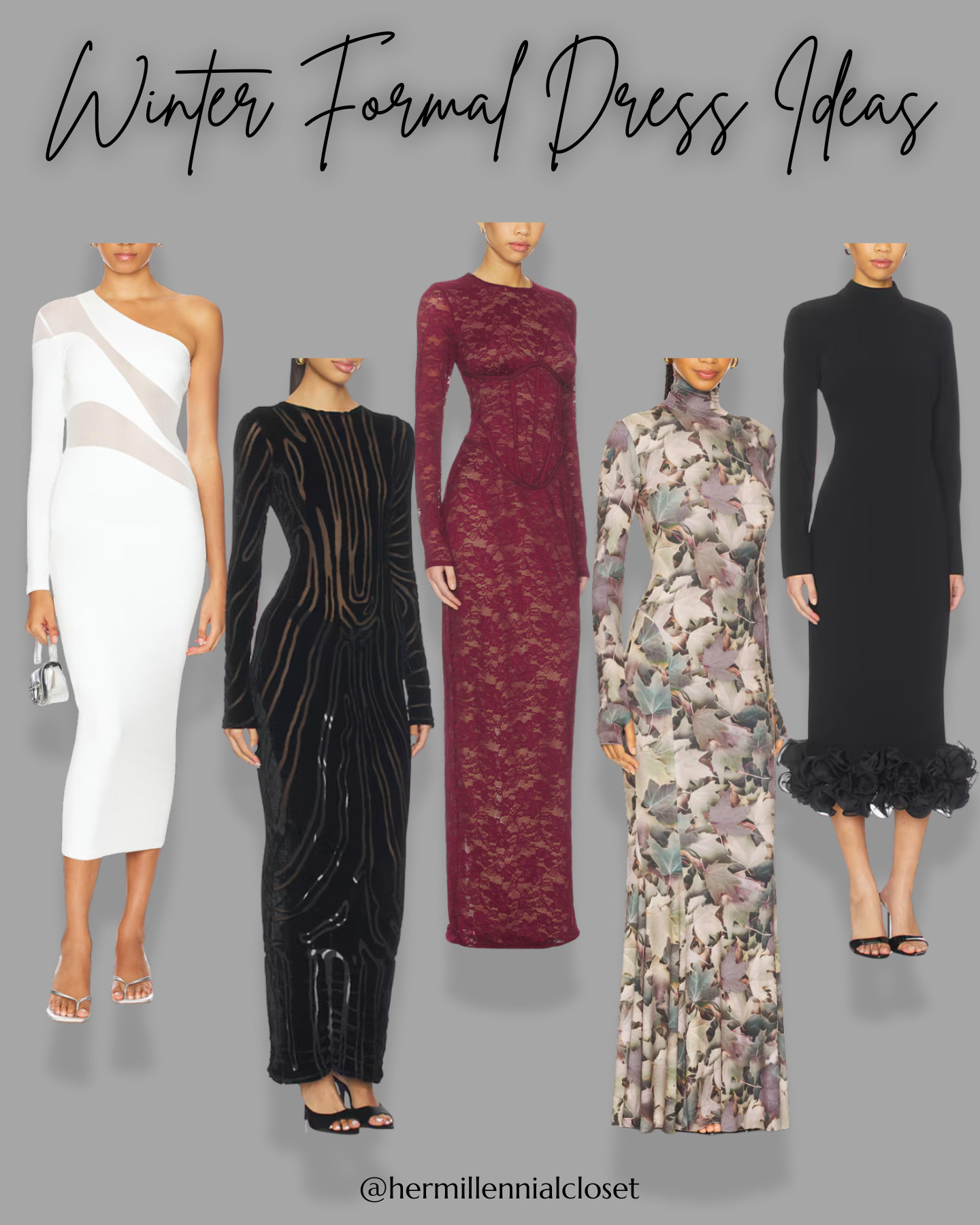 Chic, elegant, and cold-weather ready these winter formal dresses are perfect for galas, weddings, and special evenings. 

Featuring long sleeves, rich textures, and flattering silhouettes, each look balances warmth with sophistication. From classic black to romantic lace and statement prints, these dresses make winter dressing effortlessly elevated.

Try now, sis! 

 #LTKgrwm #LTKootd #LTKBeauty
