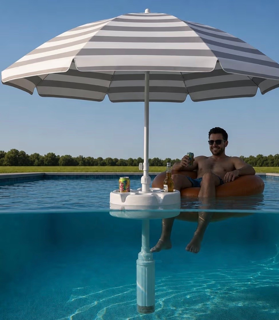 #poolneeds #poolumbrella #floatingumbrella #poolfun #summer