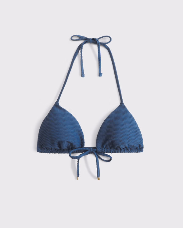 Women's Tie-Front Halter Triangle Bikini Top | Women's Swimwear | Abercrombie.com | Abercrombie & Fitch (US)