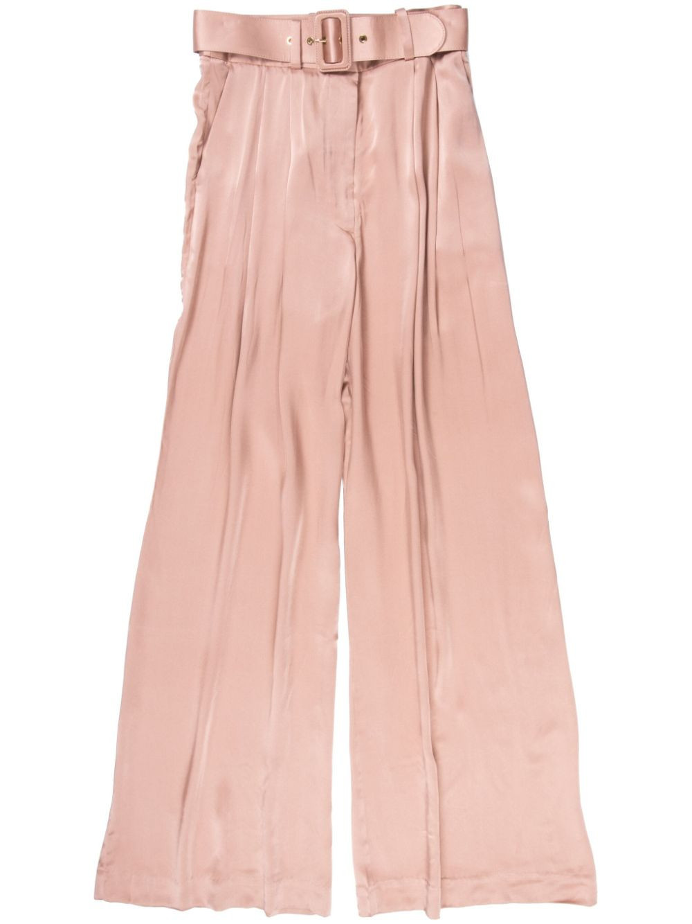 ZIMMERMANN silk palazzo pants - Pink | Farfetch Global