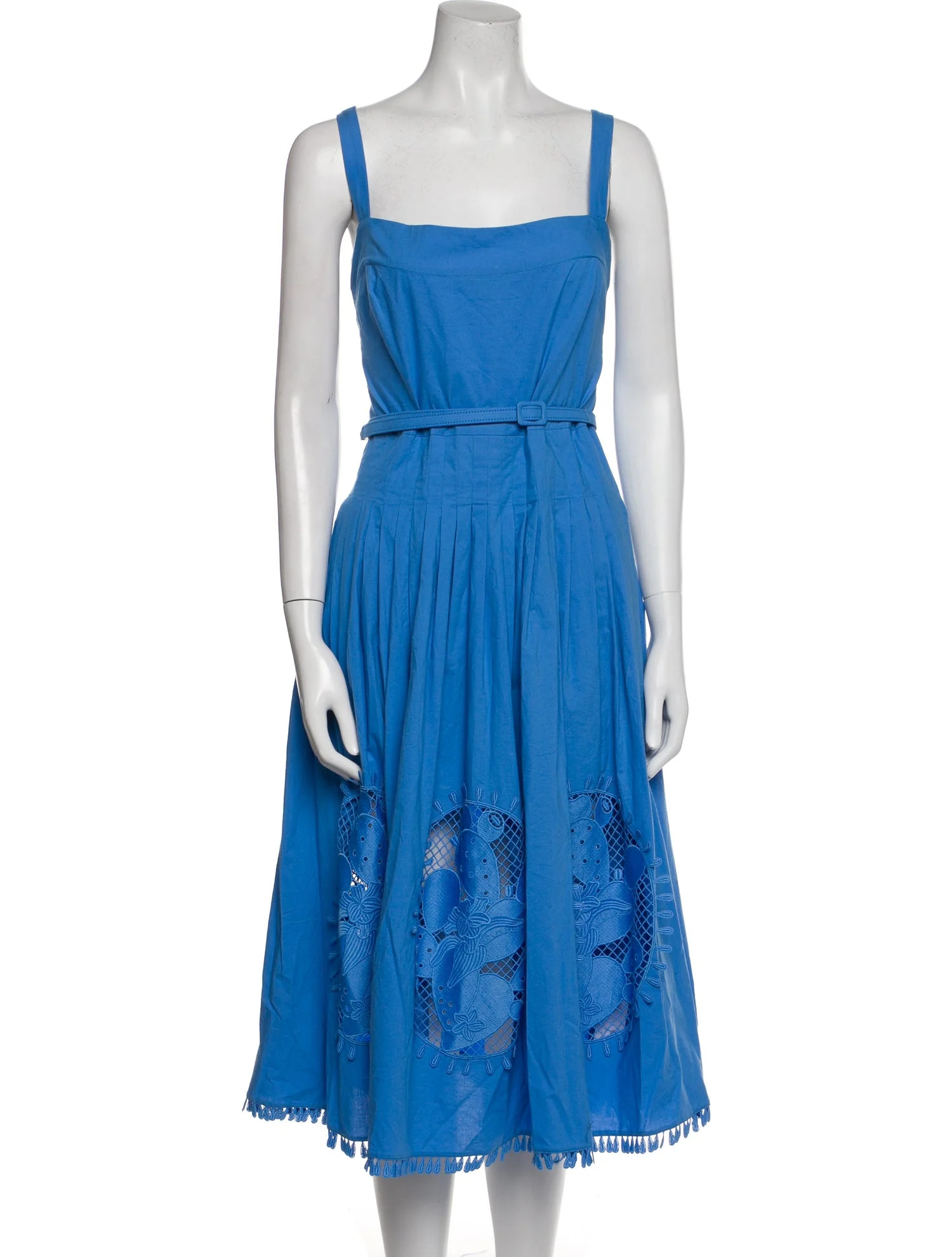 Square Neckline Midi Length Dress | The RealReal