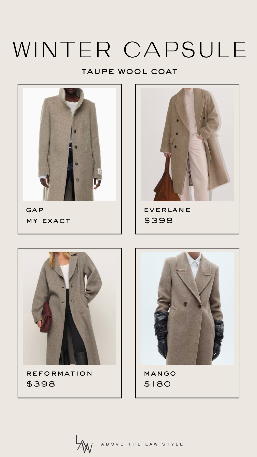 Winter Capsule: Taupe Wool Coatt

#LTKStyleTip #LTKSeasonal #LTKOver40