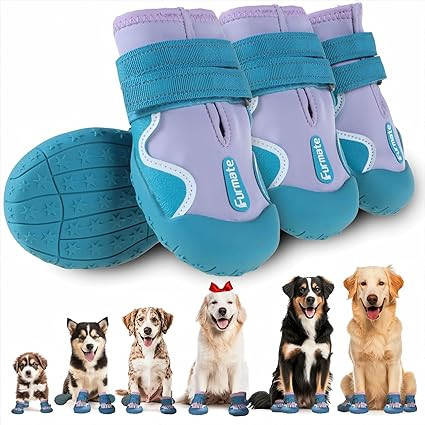 Dog Shoes for Large Small Medium Dogs,Dog Booties for Indoor Hardfloors Anti-Slip,Reflective Stri... | Amazon (US)