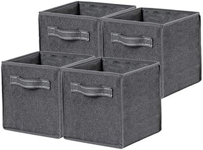 VENO Foldable Storage Bin Cube Organizer, 4-Pack, Heavy-Duty Collapsible Basket with Handles for Toy | Amazon (US)
