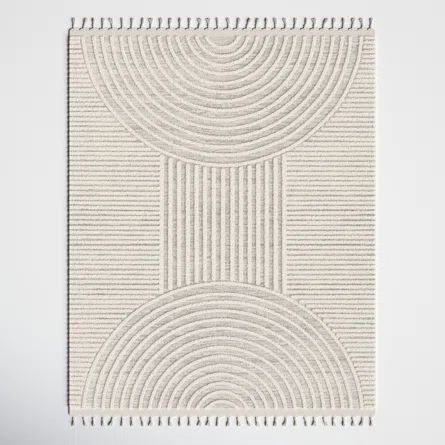 Laina Abstract Machine Woven Cream Area Rug | Joss & Main | Wayfair North America