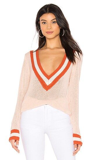 superdown Bobbie V Neck Sweater in Light Pink Multi | Revolve Clothing (Global)