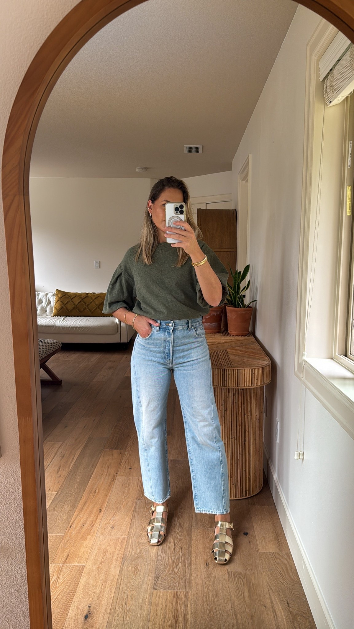 The only barrel-leg jean that I own & I love it. It’s not too much, just the perfect balance ⭐️ i love reaching for denims, it’s so easy to style and comfortable 

Perfect for a mom on the run 😅🧡

#LTKxMadewell #LTKOver40 #LTKSaleAlert