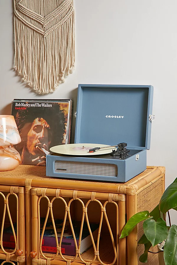 Crosley Voyager Bluetooth Record Player in Light Blue at Urban Outfitters | Urban Outfitters (US and RoW)