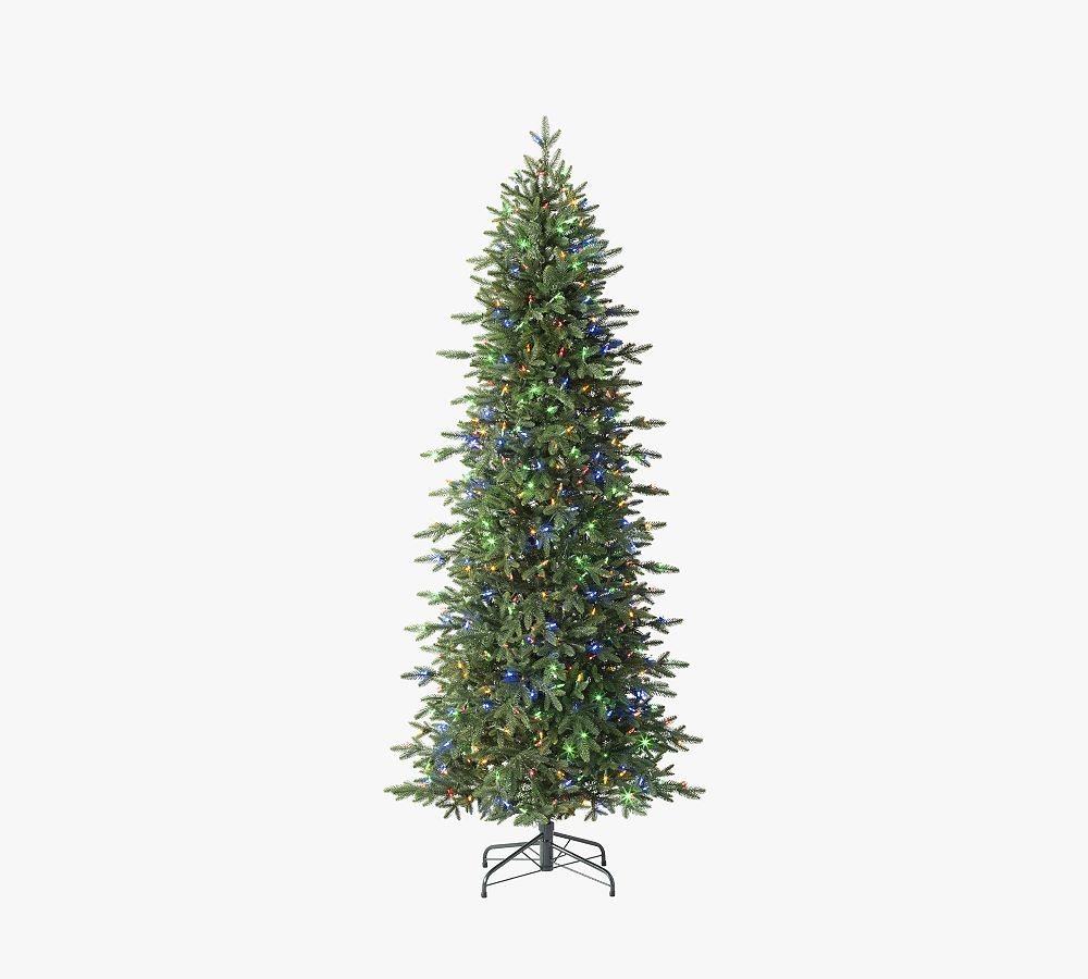 Tree Classics by Balsam Hill Lit Oregonian Slim Faux Christmas Tree | Pottery Barn (US)