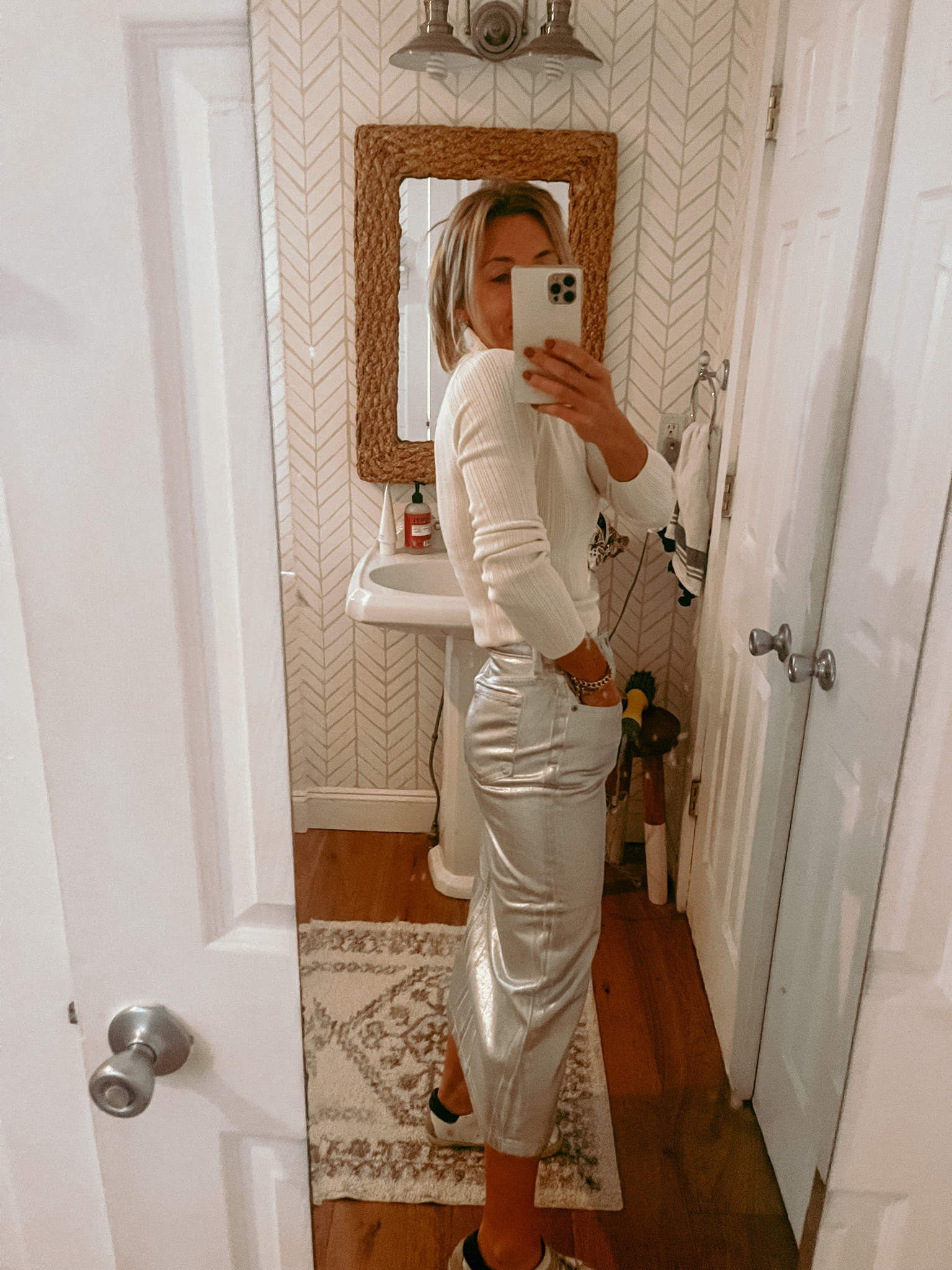 Cute skirt for new years! Also the turtleneck sweater is on sale!