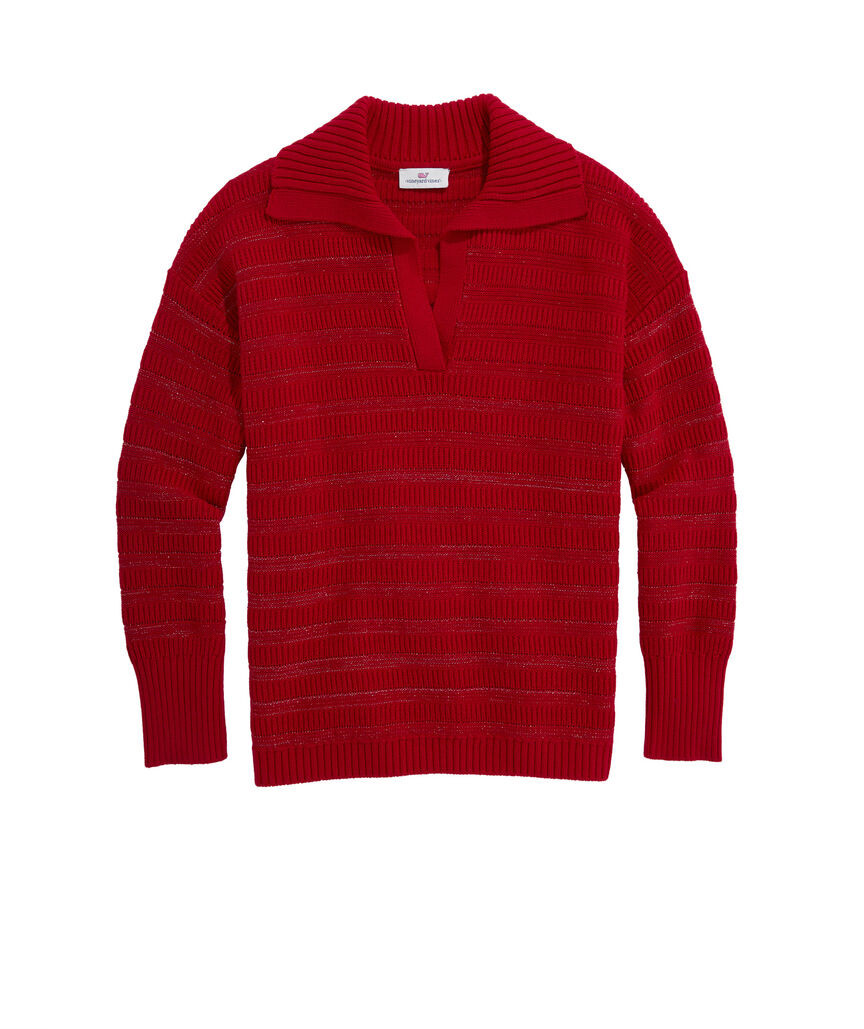 OUTLET Shine Stripe Polo Sweater | vineyard vines