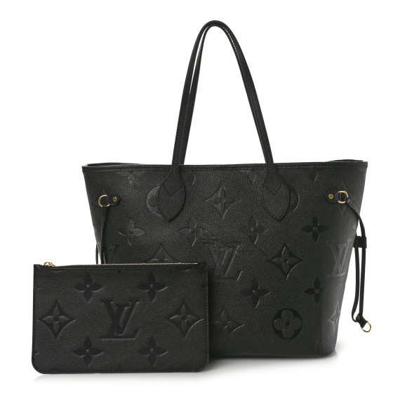 LOUIS VUITTON Empreinte Monogram Giant Neverfull MM Black | FASHIONPHILE (US)