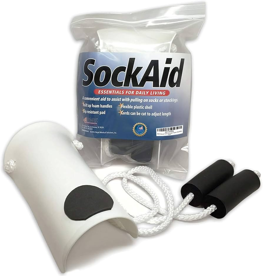 RMS Deluxe Sock Aid - Socks Helper with Foam Handles (for Regular Socks) | Amazon (US)