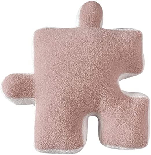 IKASEFU Cute Puzzle Piece Throw Pillow Irregular Puzzle Butt Cushion Floor Pillow Cute Seat Cushi... | Amazon (US)