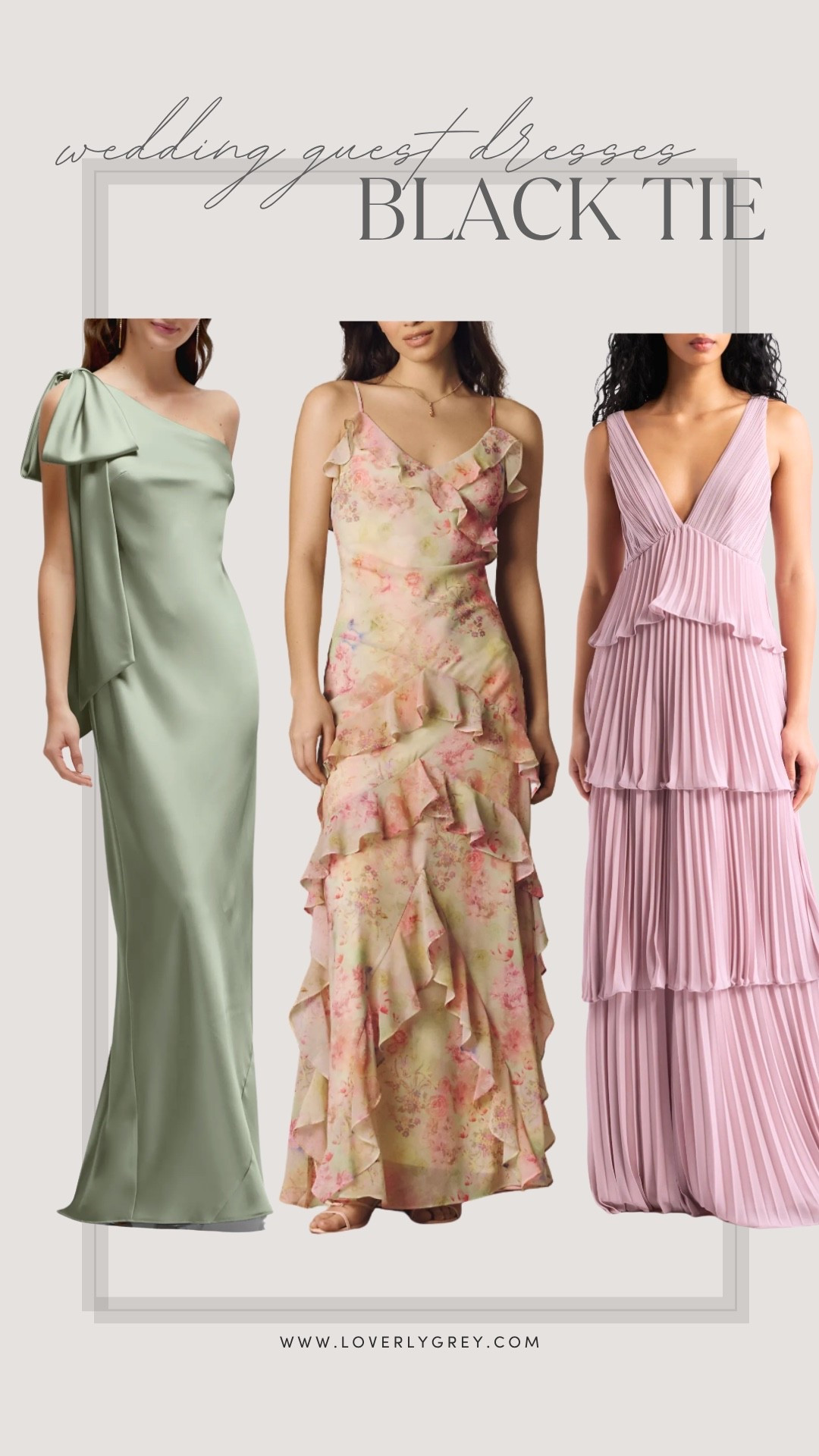 If you’re headed to a black tie wedding this season, here are some dress options I would grab!

Loverly Grey, spring wedding guest dresses, black tie wedding guest dresses, event dress, formal dress 

#LTKSeasonal #LTKWedding