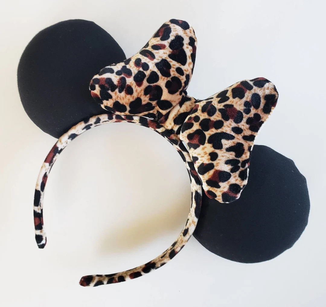 Leopard Print Velvet Mouse Ears Animal Kingdom Mouse Ears Animal Ears Safari Mouse Ears - Etsy | Etsy (US)