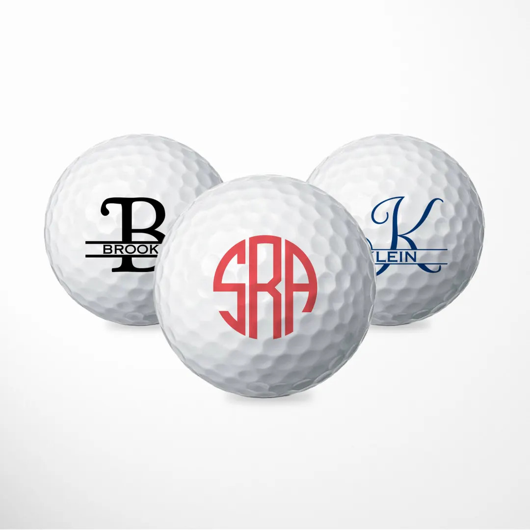 Monogram Custom Printed Golf Balls With Your Name, Golf Gift Idea, Wedding Golf Balls / Real Golf... | Etsy (US)