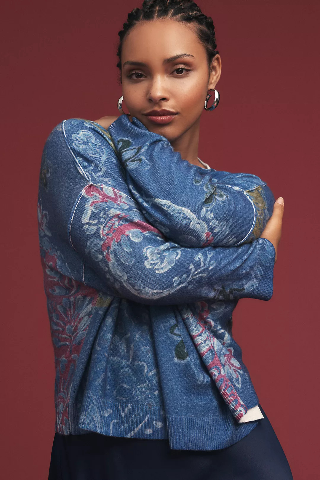 The Alani Cashmere Mock-Neck Sweater by Pilcro | Anthropologie (US)