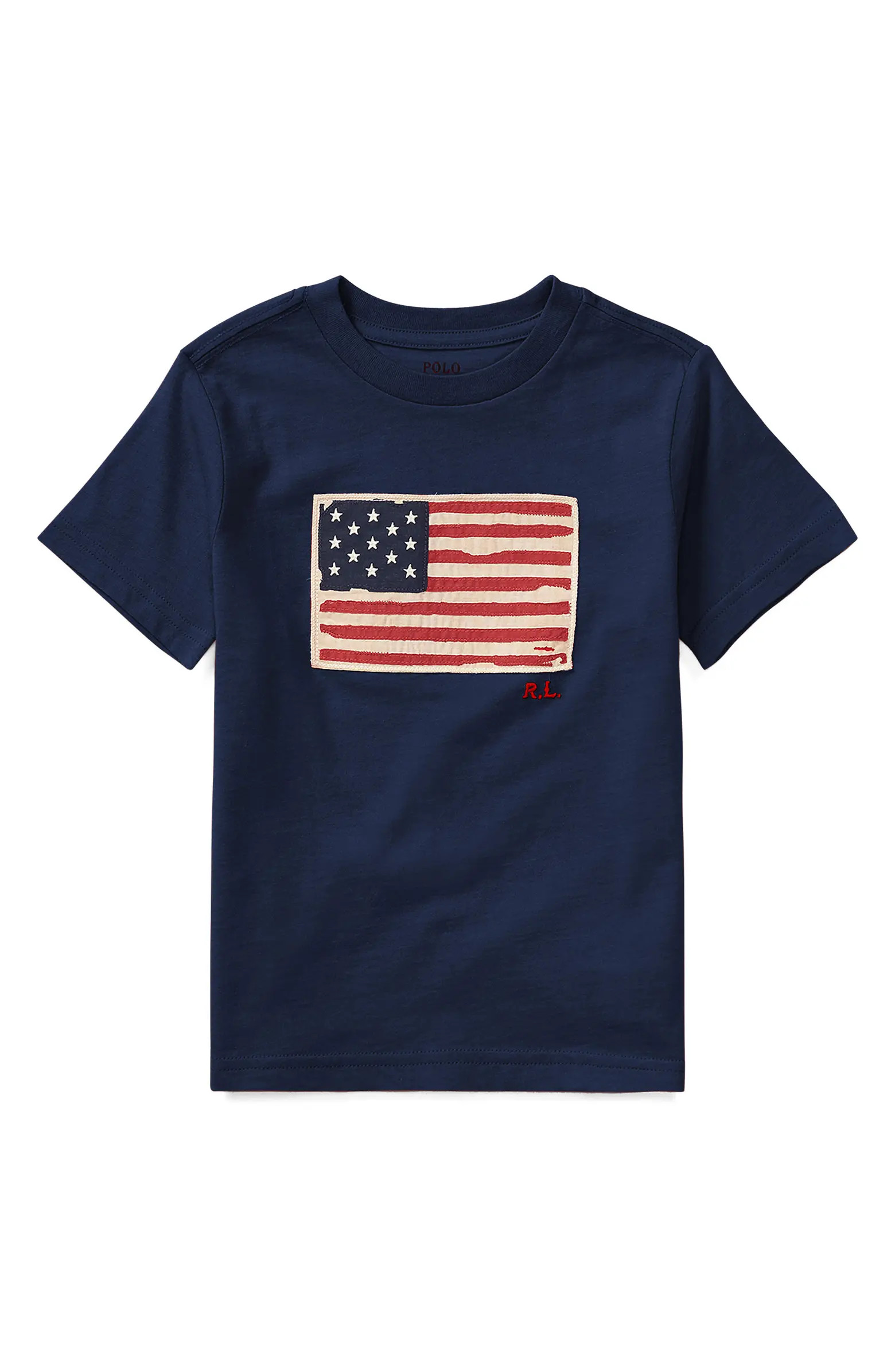 Kids' Flag Appliqué T-Shirt | Nordstrom