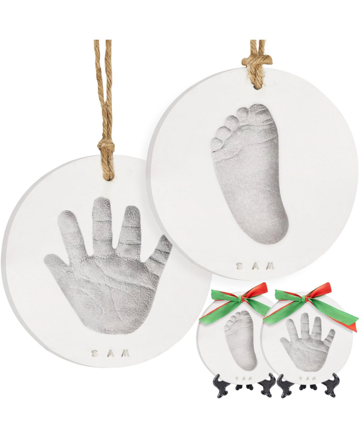 KeaBabies Cherish Baby Hand and Footprint Kit, Dog Paw Print Kit, Baby Handprint Ornament Kit for Newborn, Babies, Boys, Girls - Silver paint | Macy's